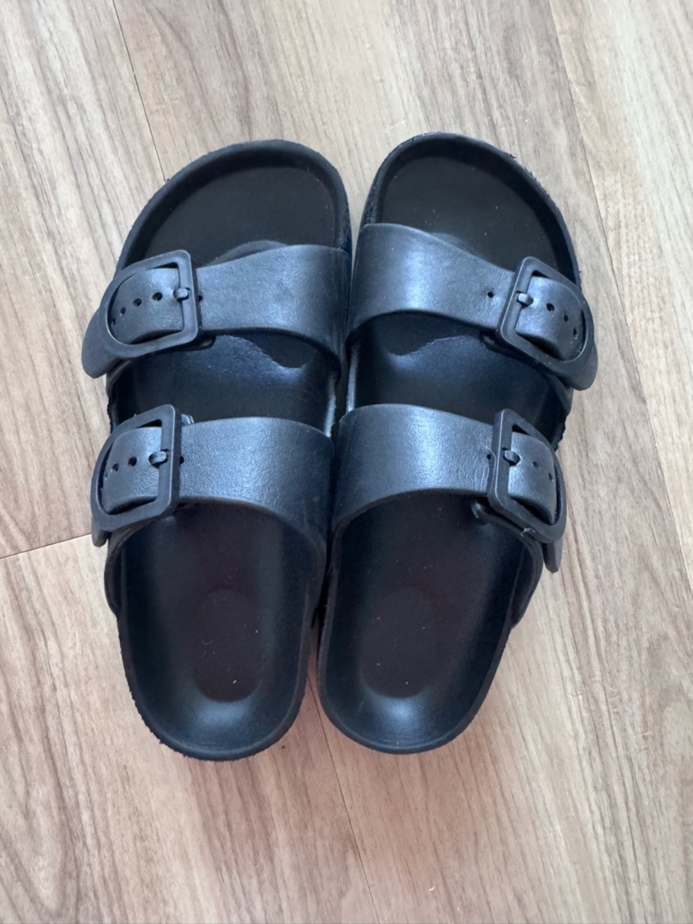 ASOS Black Double Buckle Slide Sandals